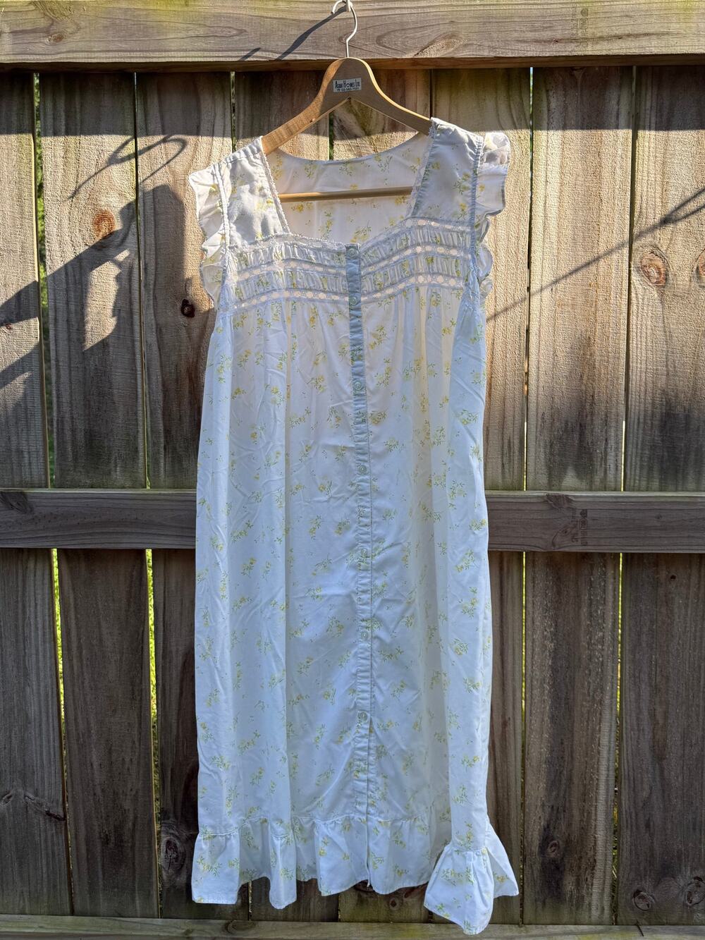 Vintage Reworked Yellow Floral Babydoll House Dress
